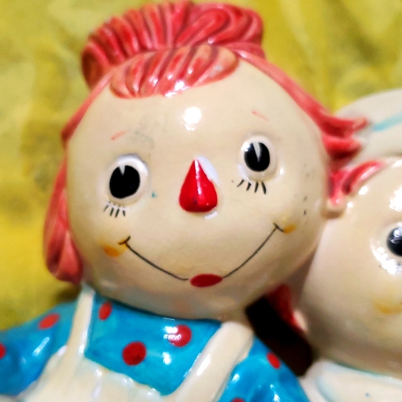 Vtg. 1971 Ceramic Raggedy Ann & Andy Bank - Picture 15 of 16